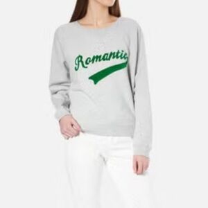 Scotch & Soda Crewneck Sweatshirt with Varsity Inspired ‘Romantic’ Graphic Sz 1